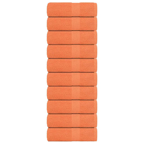 vidaXL Guest Towels 10 pcs Orange 30x50 cm 360 gsm 100% Cotton