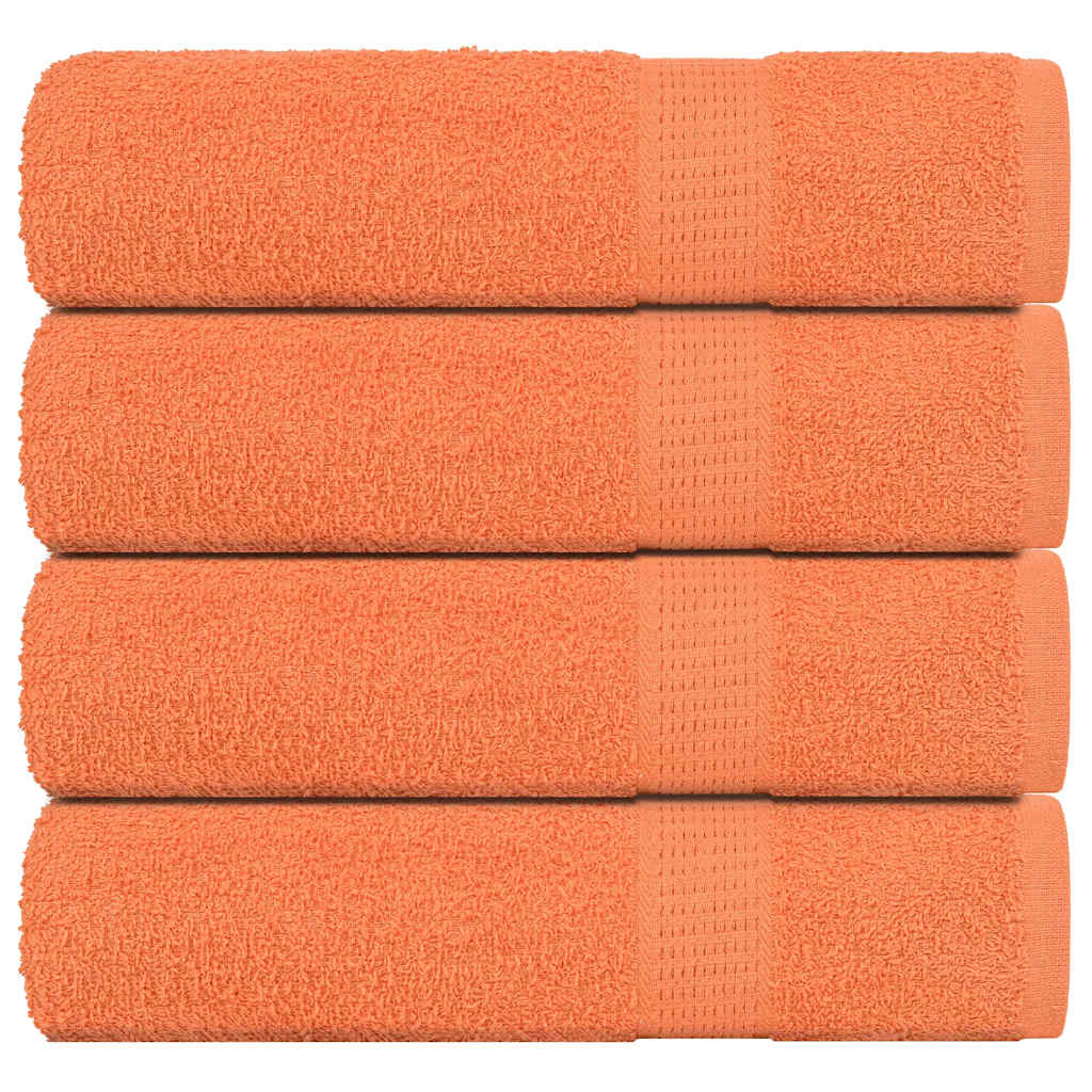 vidaXL Hand Towels 4 pcs Orange 50x100 cm 360 gsm 100% Cotton