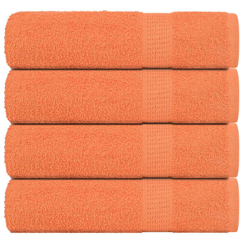 vidaXL Hand Towels 4 pcs Orange 50x100 cm 360 gsm 100% Cotton