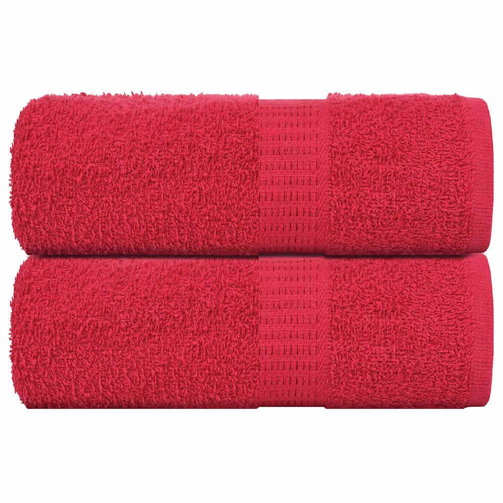 vidaXL Soap Towels 2 pcs Red 30x30 cm 360 gsm 100% Cotton