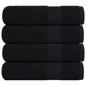 vidaXL Shower Towels 4 pcs Black 70x140 cm 360 gsm 100% Cotton