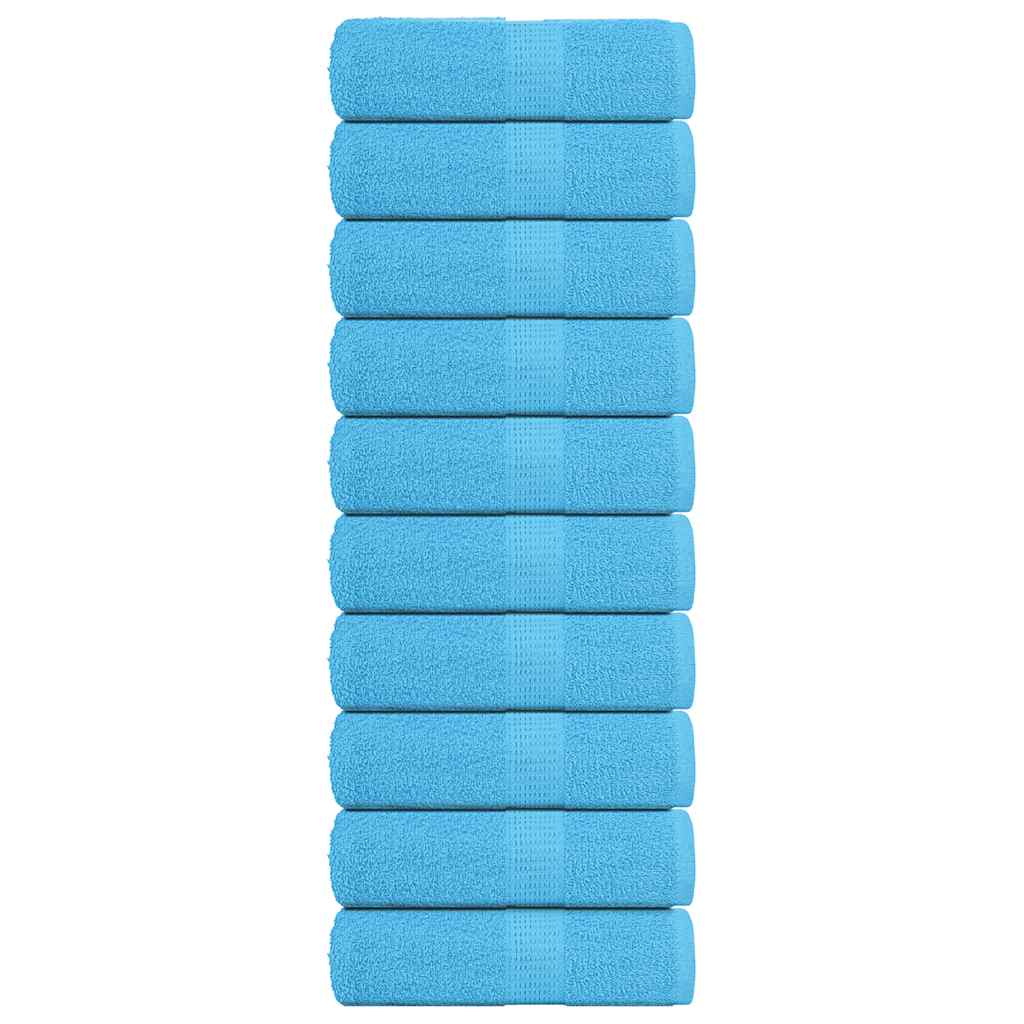 vidaXL Guest Towels 10 pcs Turquoise 30x50 cm 360 gsm 100% Cotton