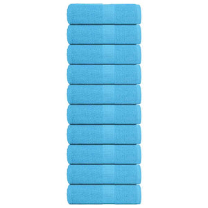 vidaXL Guest Towels 10 pcs Turquoise 30x50 cm 360 gsm 100% Cotton