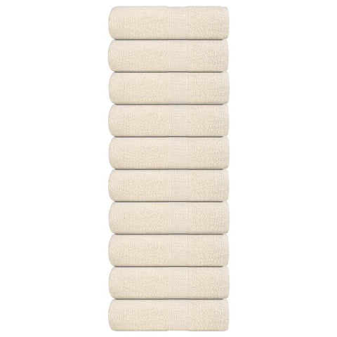 vidaXL Guest Towels 10 pcs Cream 30x50 cm 360 gsm 100% Cotton