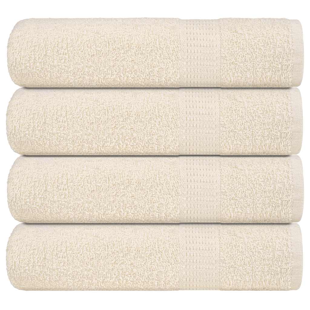 vidaXL Hand Towels 4 pcs Cream 50x100 cm 360 gsm 100% Cotton