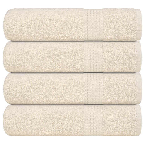 vidaXL Hand Towels 4 pcs Cream 50x100 cm 360 gsm 100% Cotton