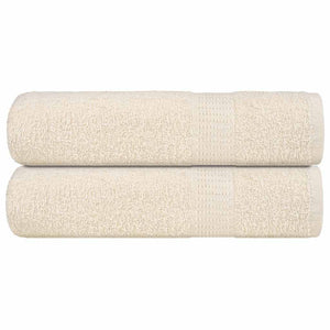 vidaXL Shower Towels 2 pcs Cream 70x140 cm 360 gsm 100% Cotton