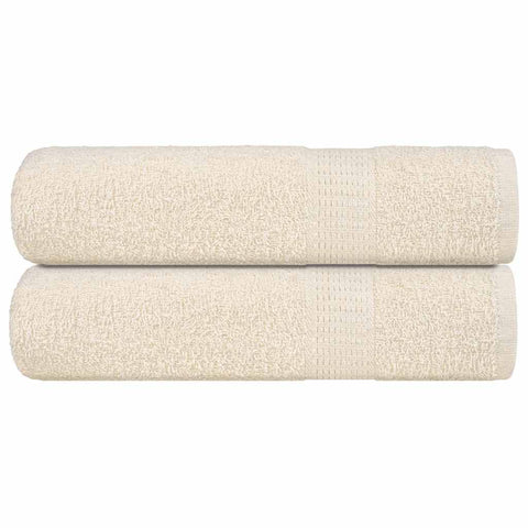 vidaXL Shower Towels 2 pcs Cream 70x140 cm 360 gsm 100% Cotton