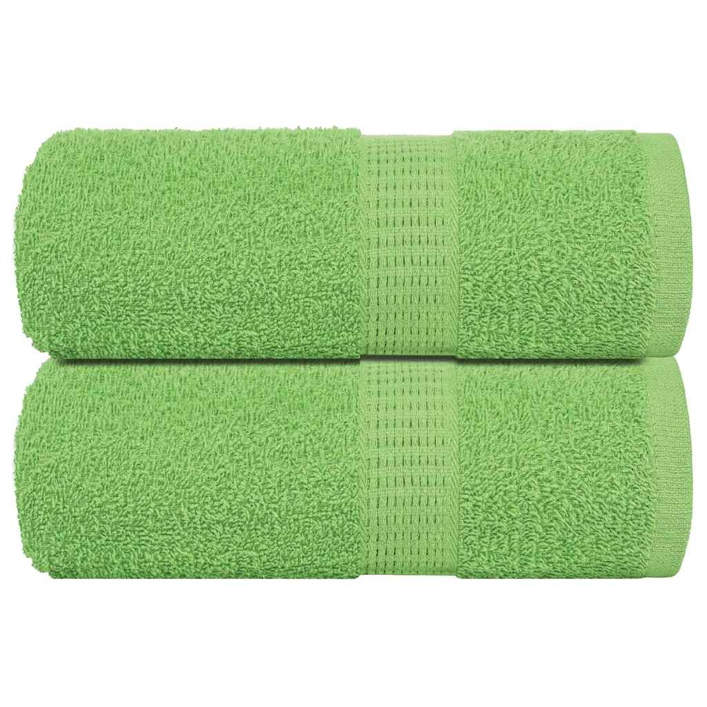 vidaXL Guest Towels 2 pcs Apple Green 30x50 cm 360 gsm 100% Cotton