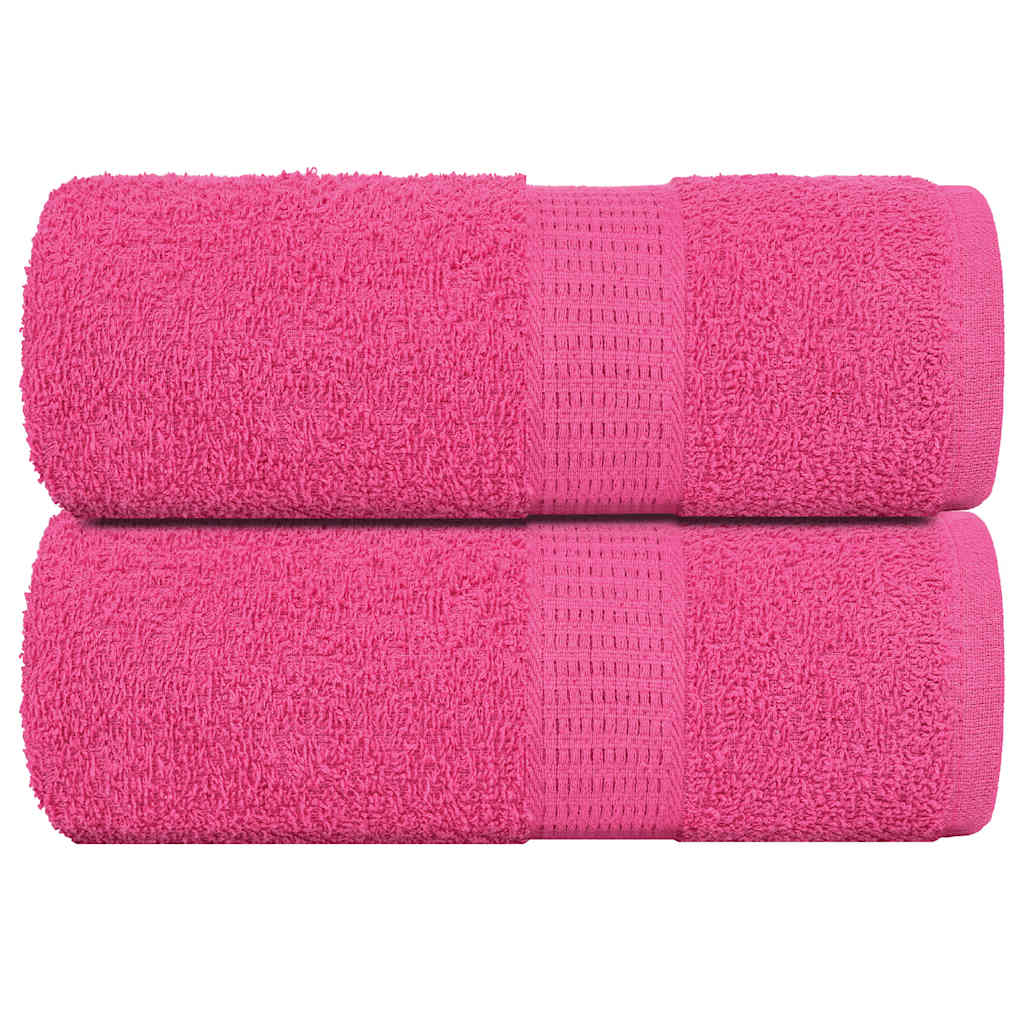 vidaXL Soap Towels 2 pcs Pink 30x30 cm 360 gsm 100% Cotton