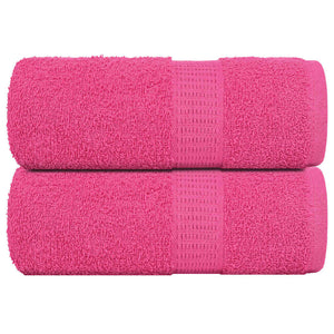 vidaXL Soap Towels 2 pcs Pink 30x30 cm 360 gsm 100% Cotton