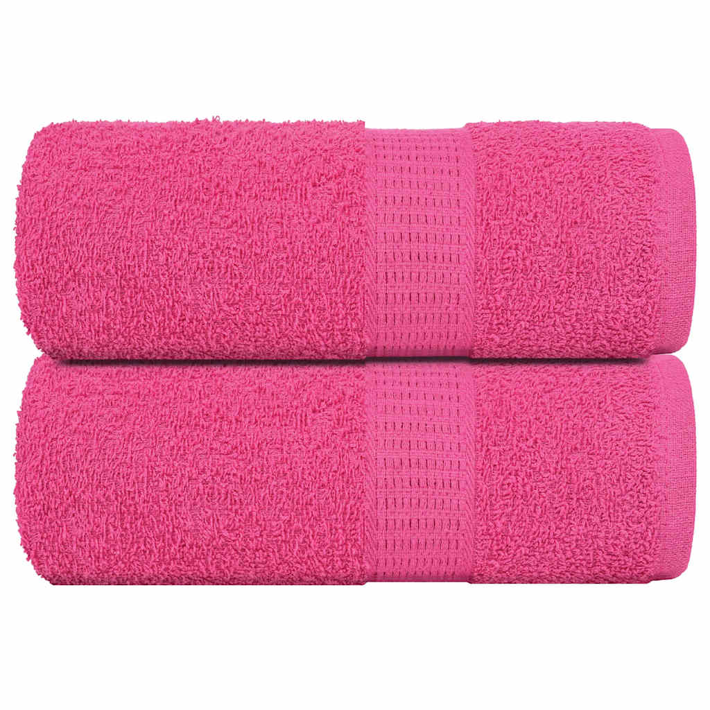 vidaXL Guest Towels 2 pcs Pink 30x50 cm 360 gsm 100% Cotton