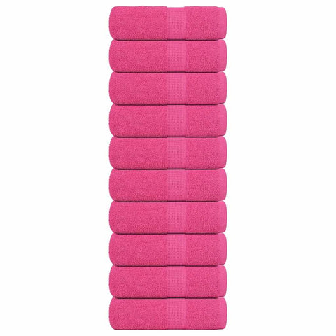 vidaXL Guest Towels 10 pcs Pink 30x50 cm 360 gsm 100% Cotton