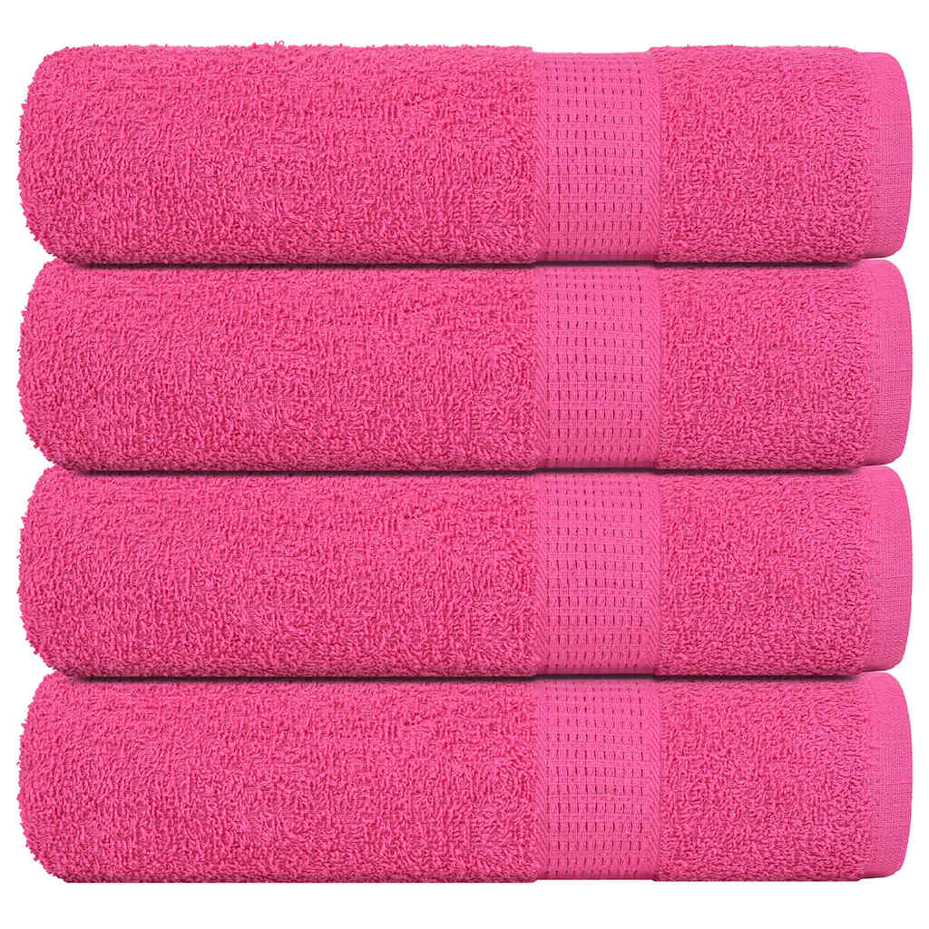 vidaXL Hand Towels 4 pcs Pink 50x100 cm 360 gsm 100% Cotton