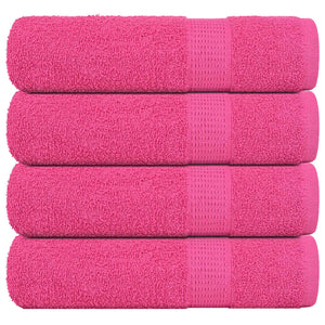 vidaXL Hand Towels 4 pcs Pink 50x100 cm 360 gsm 100% Cotton