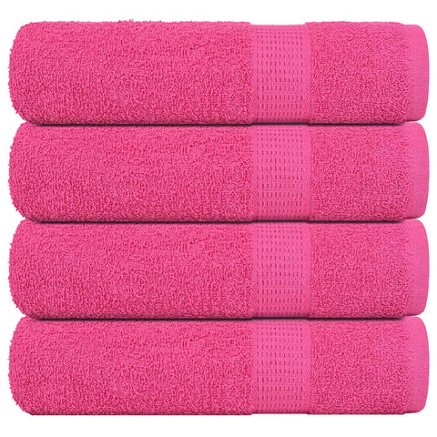 vidaXL Hand Towels 4 pcs Pink 50x100 cm 360 gsm 100% Cotton