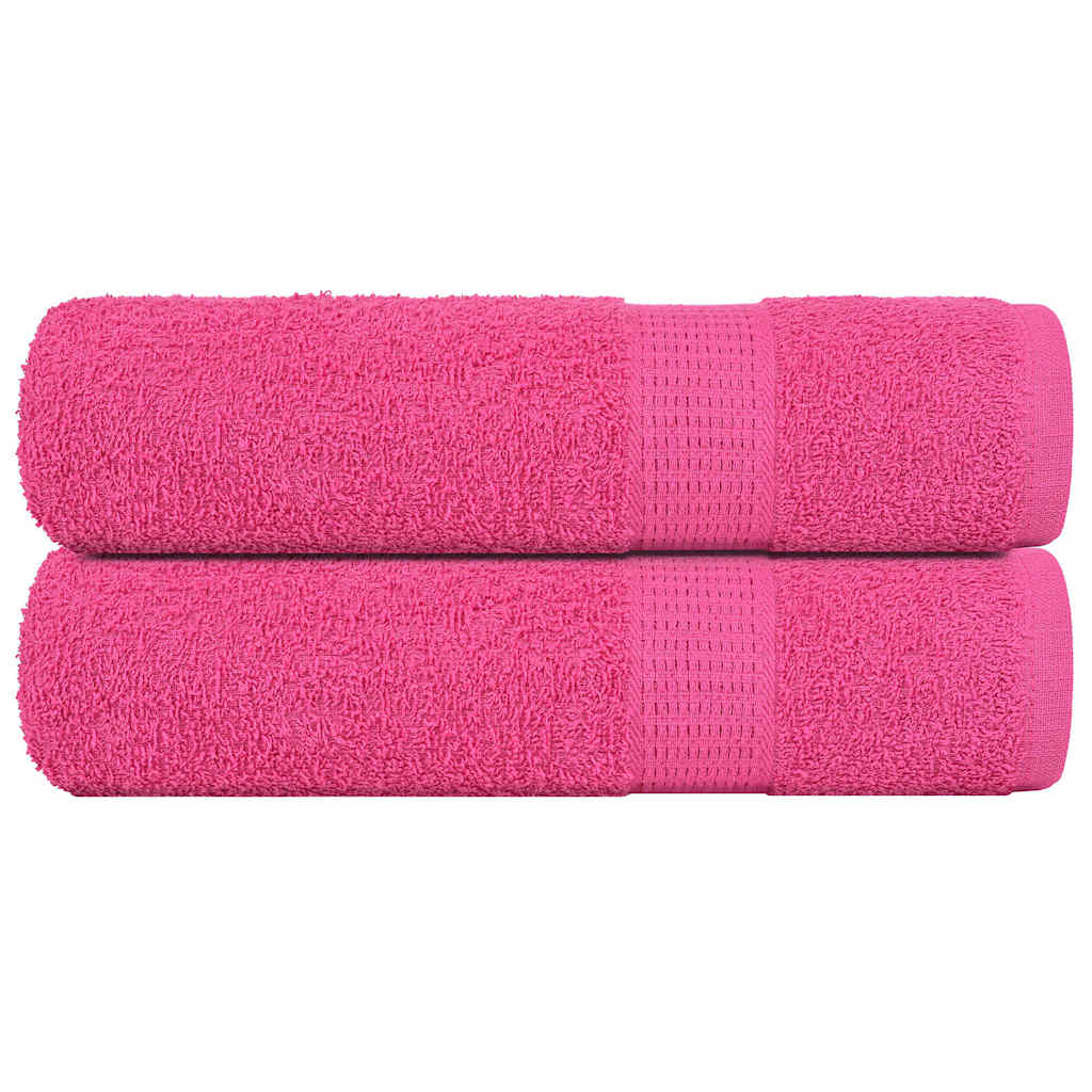 vidaXL Shower Towels 2 pcs Pink 70x140 cm 360 gsm 100% Cotton