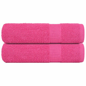 vidaXL Shower Towels 2 pcs Pink 70x140 cm 360 gsm 100% Cotton