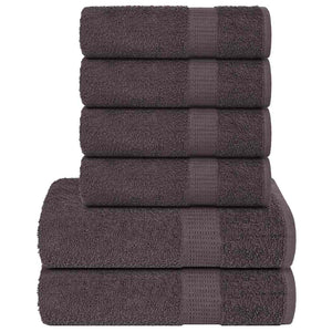 vidaXL 6 Piece Towel Set Anthracite 360 gsm 100% Cotton