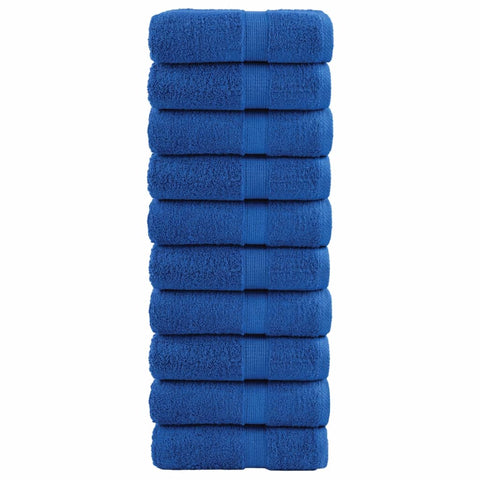 vidaXL Premium Soap Towels SOLUND 10pcs Blue 30x30cm 600gsm