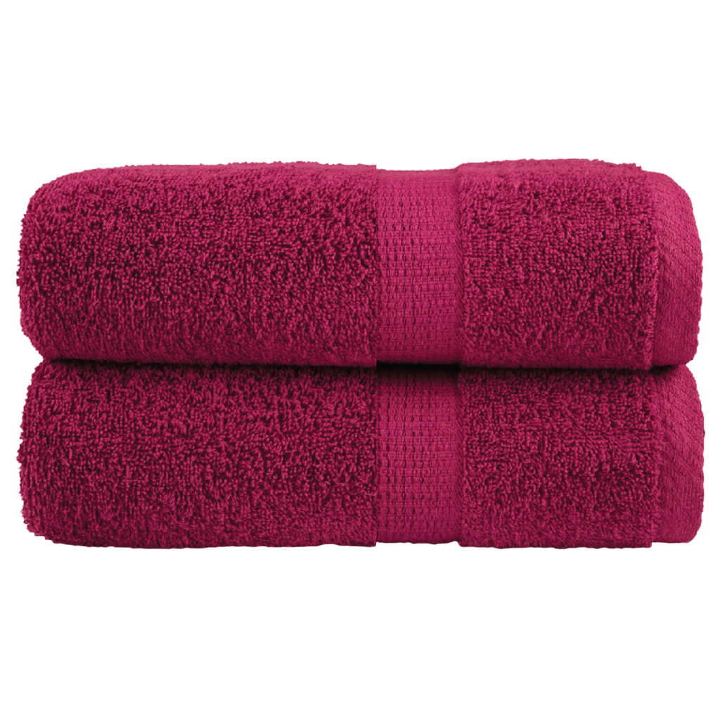 vidaXL Premium Soap Towels SOLUND 2pcs Bordeaux 30x30cm 600gsm