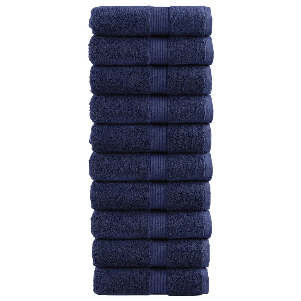 vidaXL Premium Soap Towels SOLUND 10pcs Navy Blue 30x30cm 600gsm