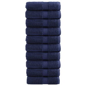 vidaXL Premium Soap Towels SOLUND 10pcs Navy Blue 30x30cm 600gsm