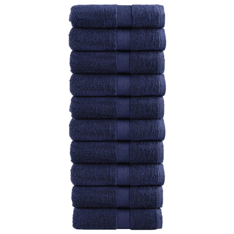 vidaXL Premium Soap Towels SOLUND 10pcs Navy Blue 30x30cm 600gsm