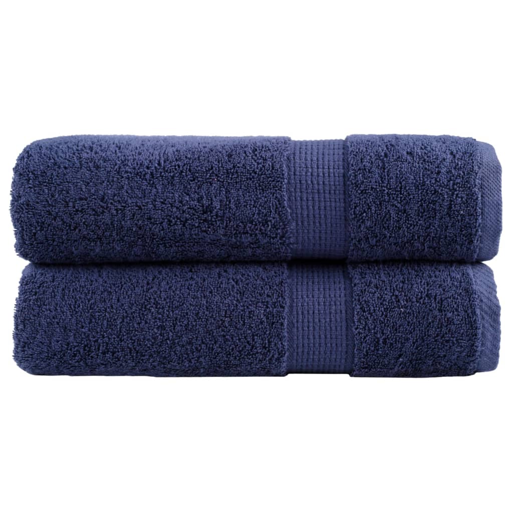 vidaXL Premium Hand Towels SOLUND 2pcs Navy Blue 50x100cm 600gsm