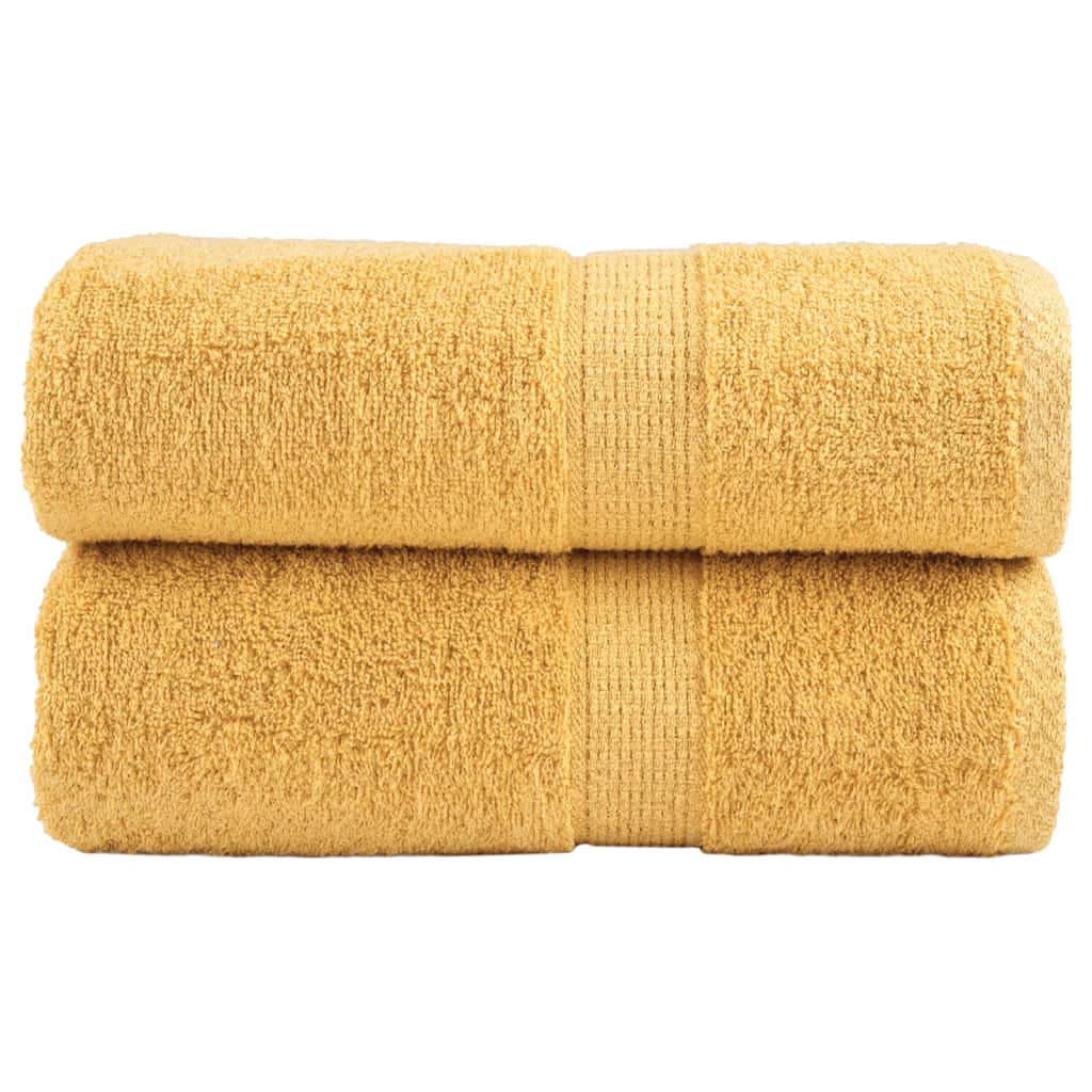 vidaXL Premium Guest Towels SOLUND 2pcs Gold 30x50cm 600gsm