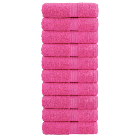 vidaXL Premium Soap Towels SOLUND 10 pcs Pink 30x30 cm 600 gsm