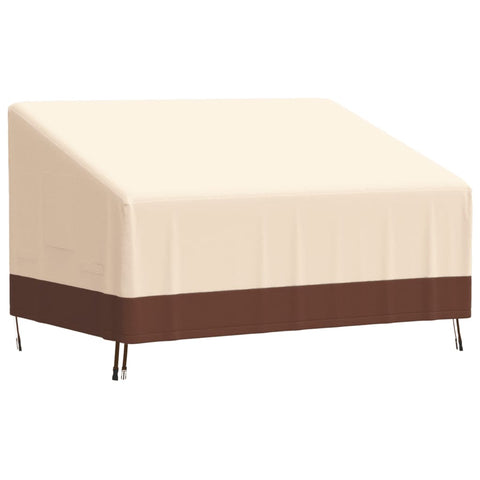 vidaXL 2-Seater Bench Cover Beige 137x97x48/74 cm 600D Oxford