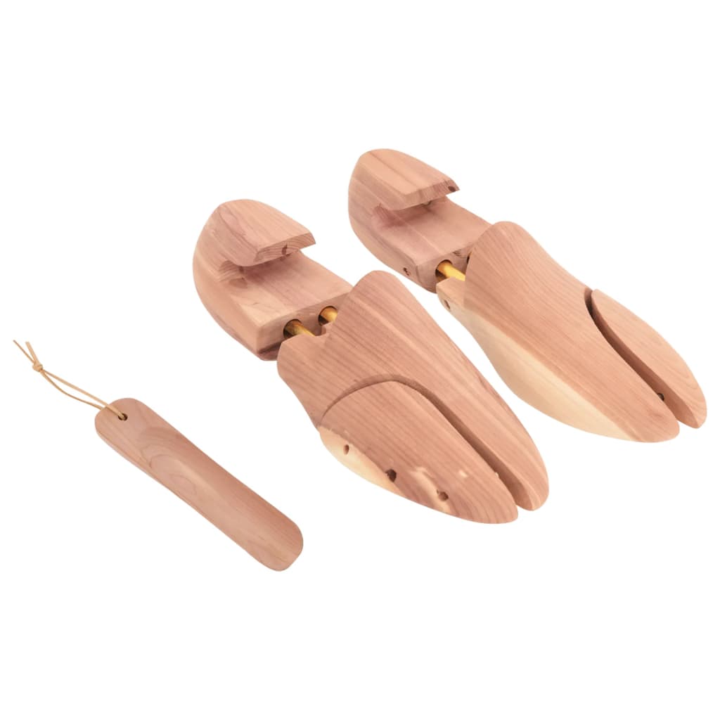 vidaXL Shoe Stretcher with Shoe Horn EU 36-37 Solid Wood Cedar