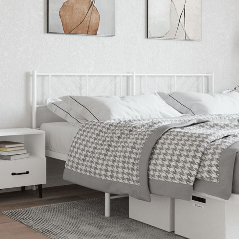 vidaXL Metal Headboard White 180 cm