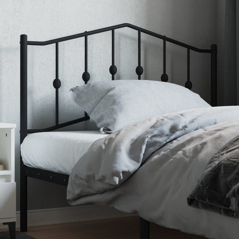 vidaXL Metal Headboard Black 107 cm