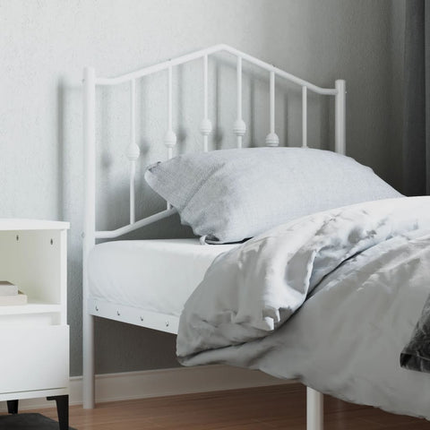 vidaXL Metal Headboard White 80 cm