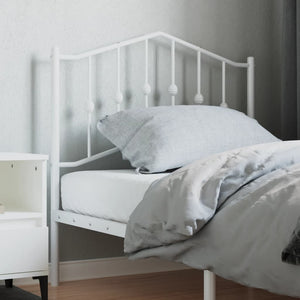 vidaXL Metal Headboard White 90 cm