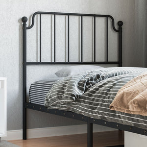 vidaXL Metal Headboard Black 90 cm