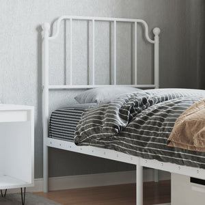 vidaXL Metal Headboard White 75 cm