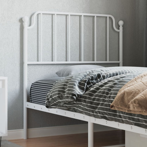 vidaXL Metal Headboard White 90 cm