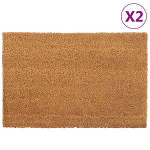 vidaXL Door Mats 2 pcs Natural 40x60 cm Tufted Coir