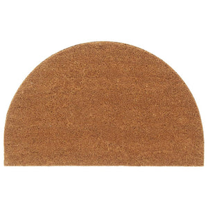 vidaXL Door Mat Natural Half Round 50x80 cm Tufted Coir