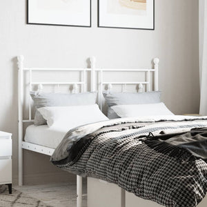 vidaXL Metal Headboard White 120 cm