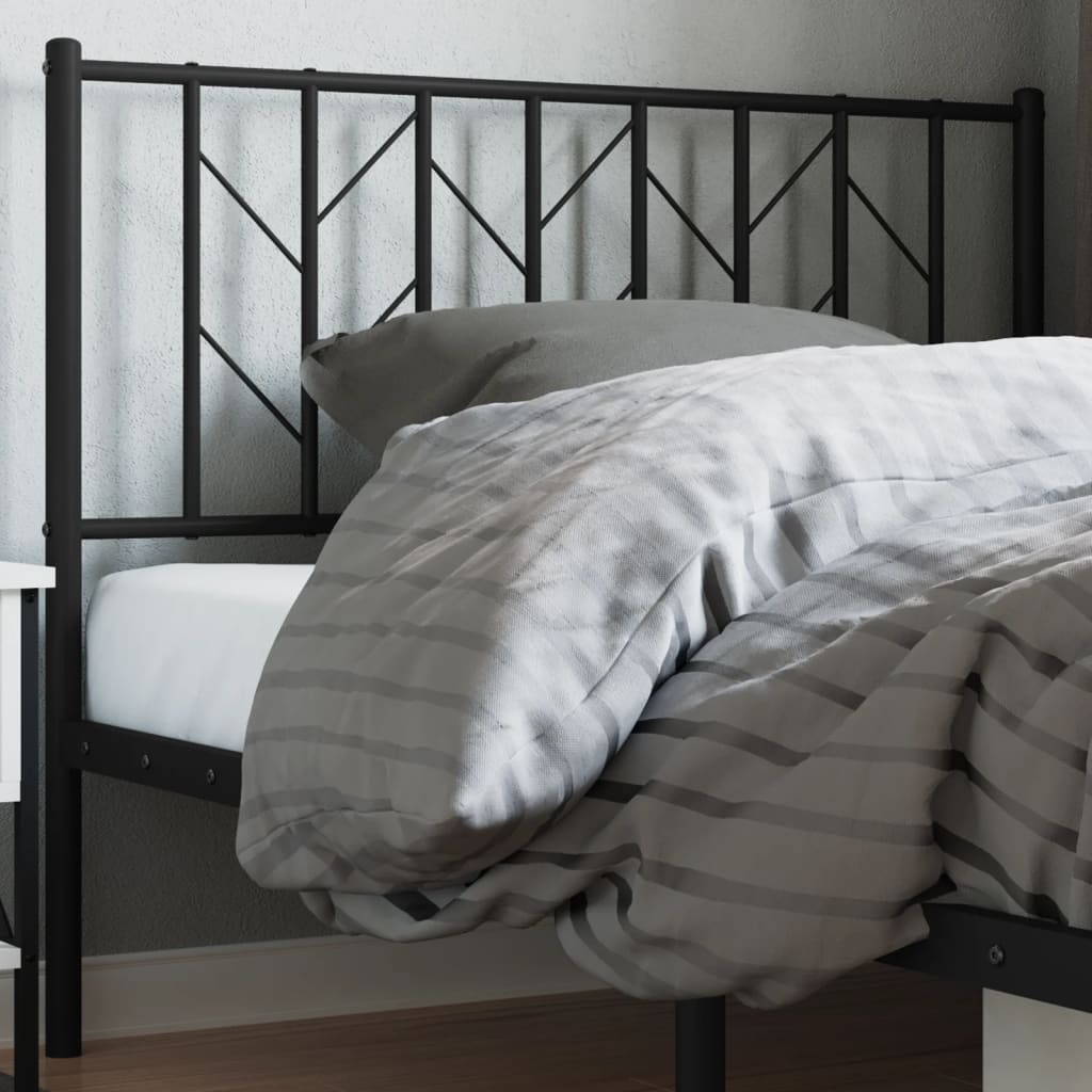 vidaXL Metal Headboard Black 107 cm