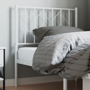 vidaXL Metal Headboard White 80 cm