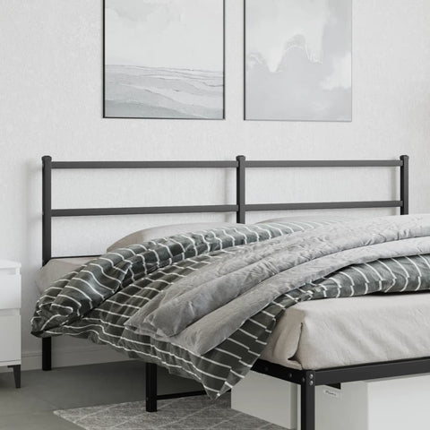 vidaXL Metal Headboard Black 180 cm