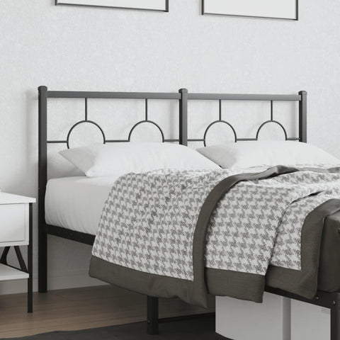 vidaXL Metal Headboard Black 140 cm