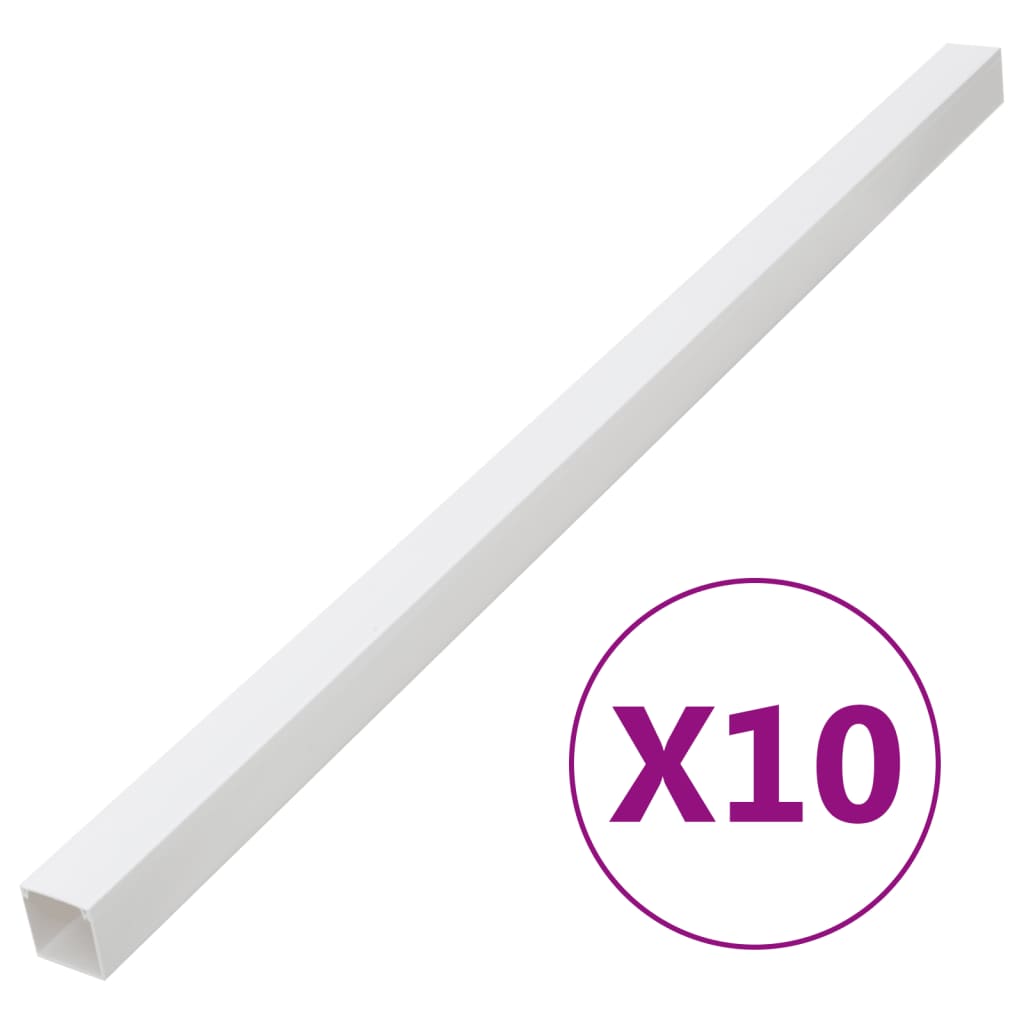 vidaXL Cable Trunking 33x33 mm 10 m PVC