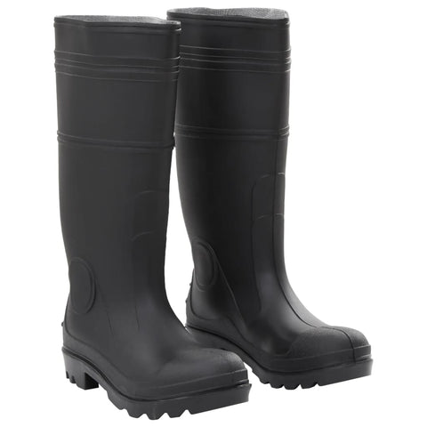 vidaXL Rain Boots Black Size 39 PVC