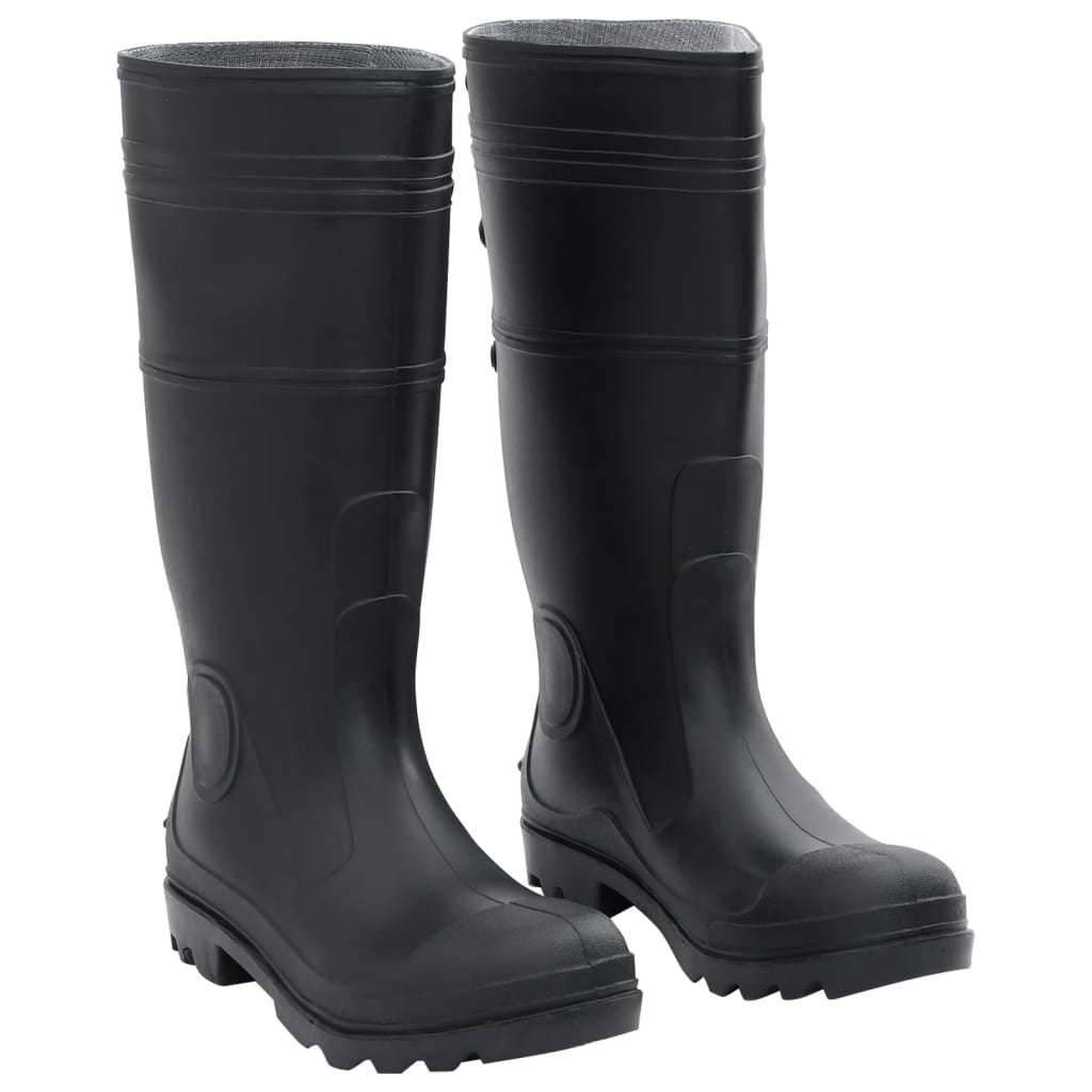 vidaXL Rain Boots Black Size 41 PVC